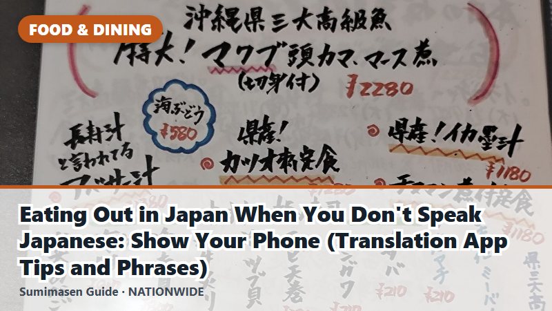 Eating Out in Japan When You Don't Speak Japanese: Show Your Phone (Translation App Tips and Phrases)