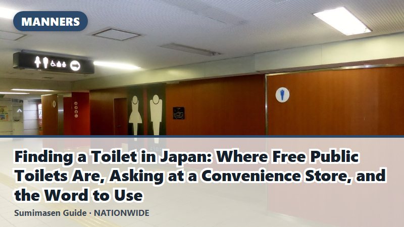 Finding a Toilet in Japan: Where Free Public Toilets Are, Asking at a Convenience Store, and the Word to Use