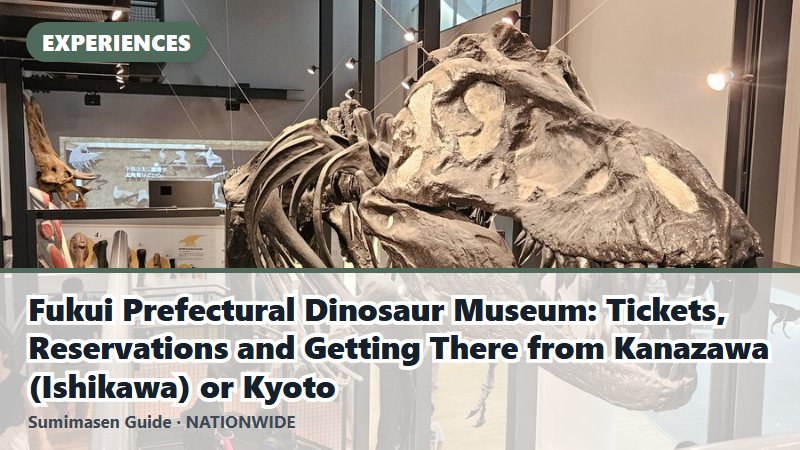 Fukui Prefectural Dinosaur Museum: Tickets, Reservations and Getting There from Kanazawa (Ishikawa) or Kyoto