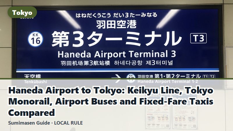 Haneda Airport to Tokyo: Keikyu Line, Tokyo Monorail, Airport Buses and Fixed-Fare Taxis Compared