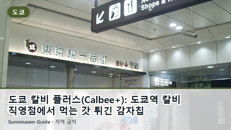 도쿄 칼비 플러스(Calbee+): 도쿄역 칼비 직영점에서 먹는 갓 튀긴 감자칩