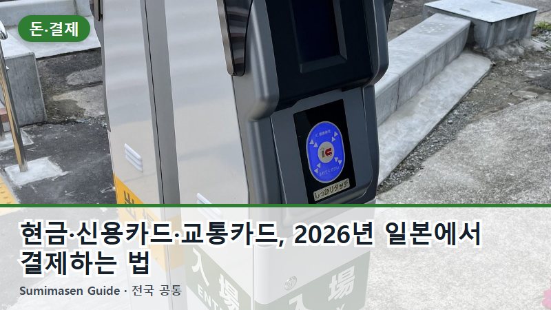현금·신용카드·교통카드, 2026년 일본에서 결제하는 법