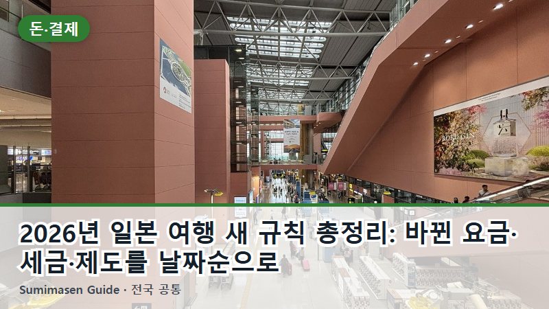 2026년 일본 여행 새 규칙 총정리: 바뀐 요금·세금·제도를 날짜순으로