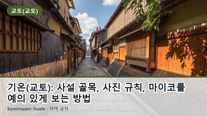기온(교토): 사설 골목, 사진 규칙, 마이코를 예의 있게 보는 방법