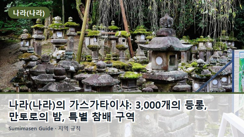 나라(나라)의 가스가타이샤: 3,000개의 등롱, 만토로의 밤, 특별 참배 구역