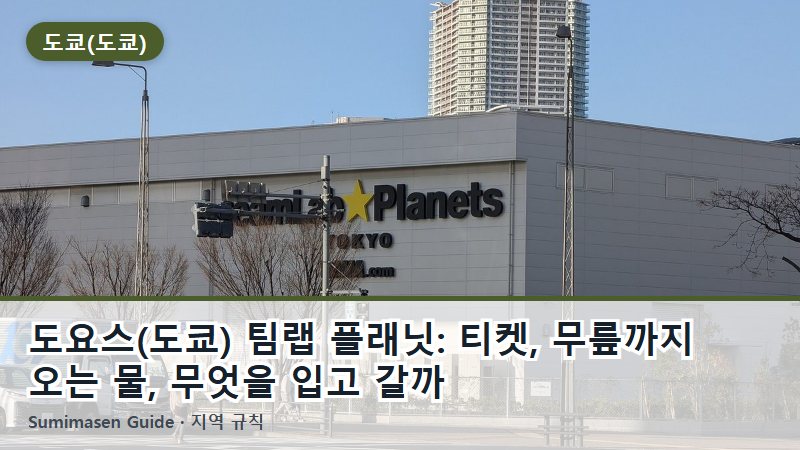도요스(도쿄) 팀랩 플래닛: 티켓, 무릎까지 오는 물, 무엇을 입고 갈까