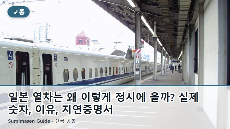 일본 열차는 왜 이렇게 정시에 올까? 실제 숫자, 이유, 지연증명서