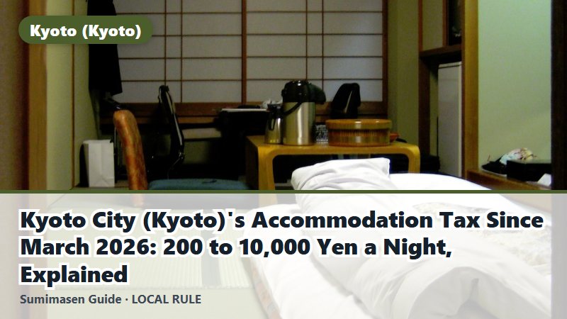 Kyoto City (Kyoto)'s Accommodation Tax Since March 2026: 200 to 10,000 Yen a Night, Explained