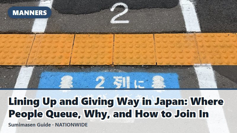 Lining Up and Giving Way in Japan: Where People Queue, Why, and How to Join In