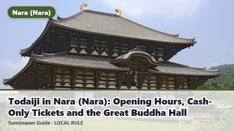 Todaiji in Nara (Nara): Opening Hours, Cash-Only Tickets and the Great Buddha Hall
