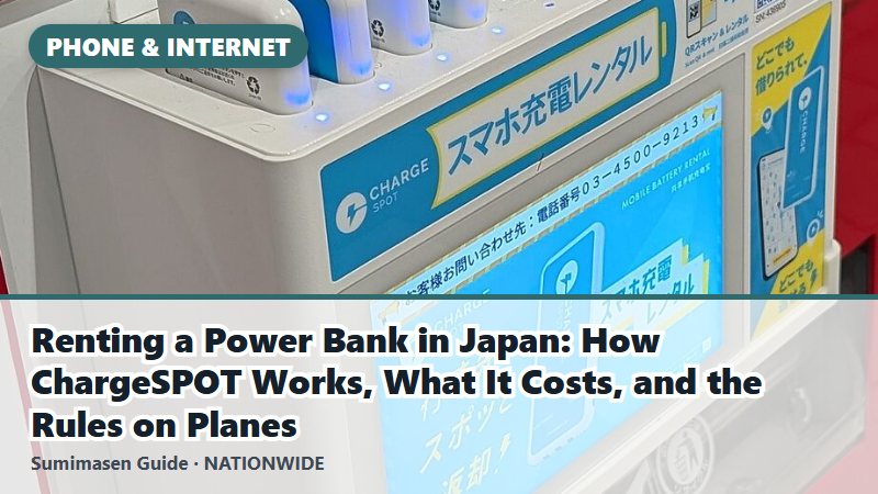 Renting a Power Bank in Japan: How ChargeSPOT Works, What It Costs, and the Rules on Planes