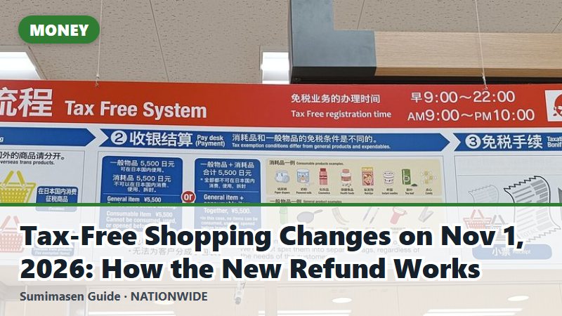 Tax-Free Shopping Changes on Nov 1, 2026: How the New Refund Works